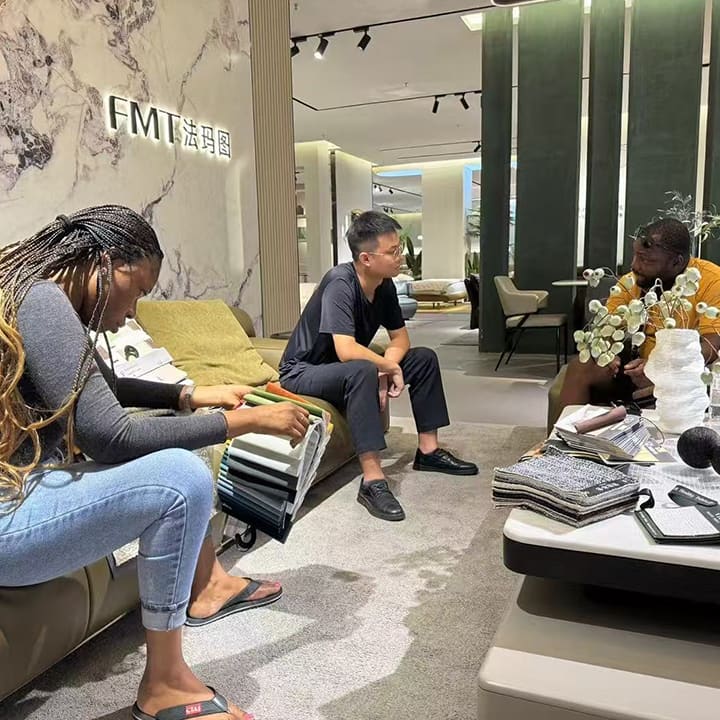 Buyers and partners in the ATTICO CASA showroom
