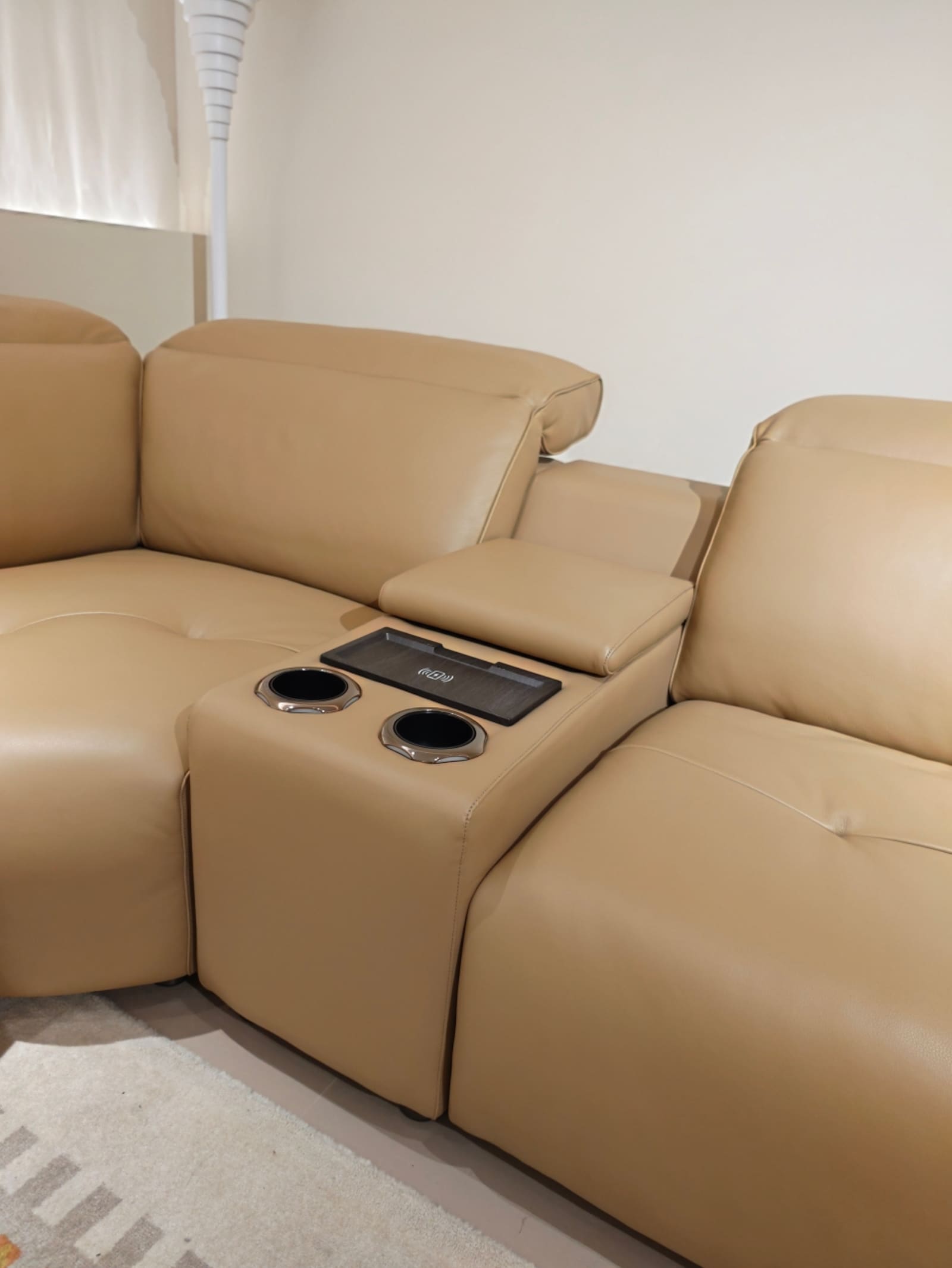 Functional Modular Leather Sectional Sofa D073 4