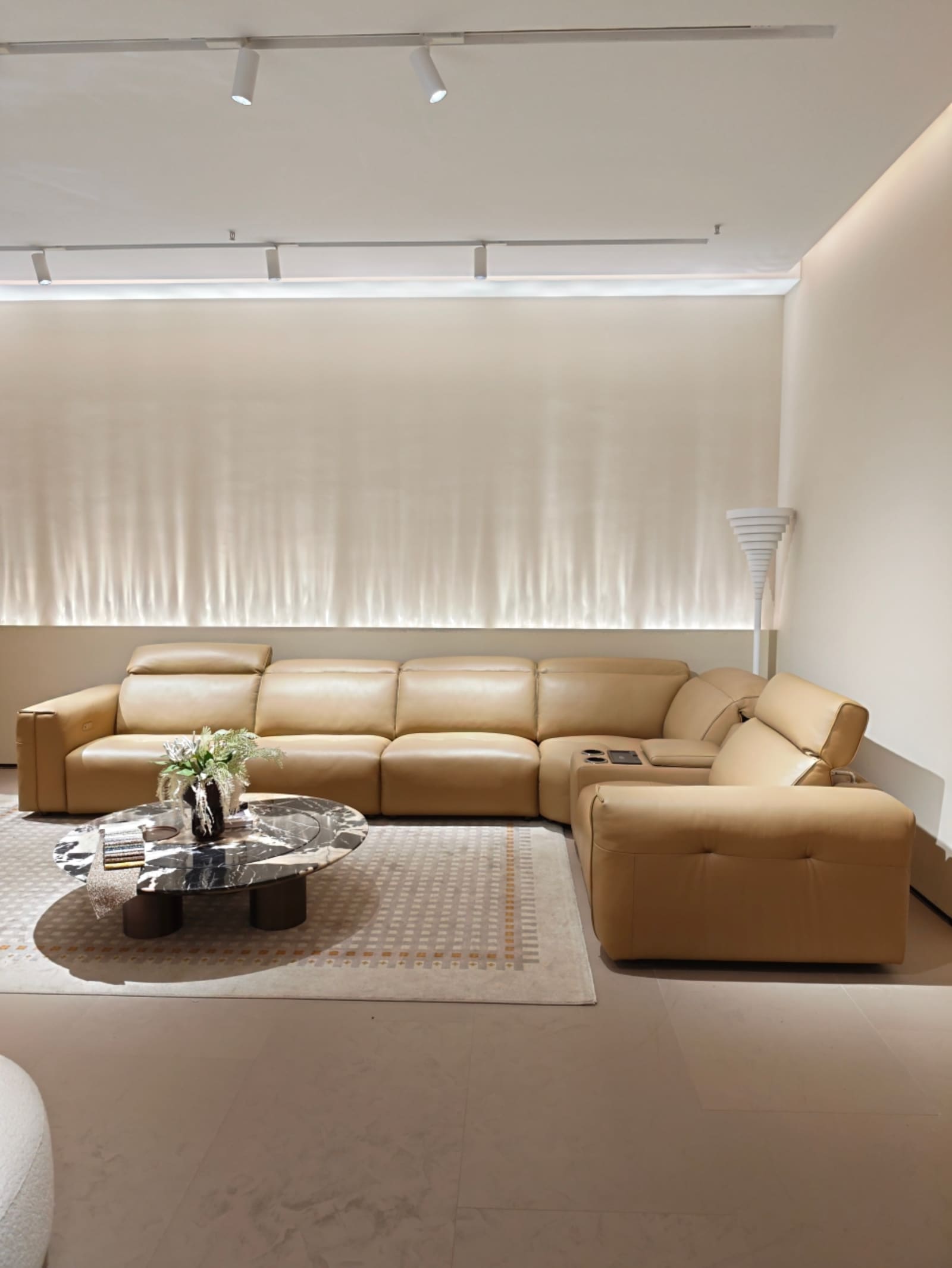 Functional Modular Leather Sectional Sofa D073 10