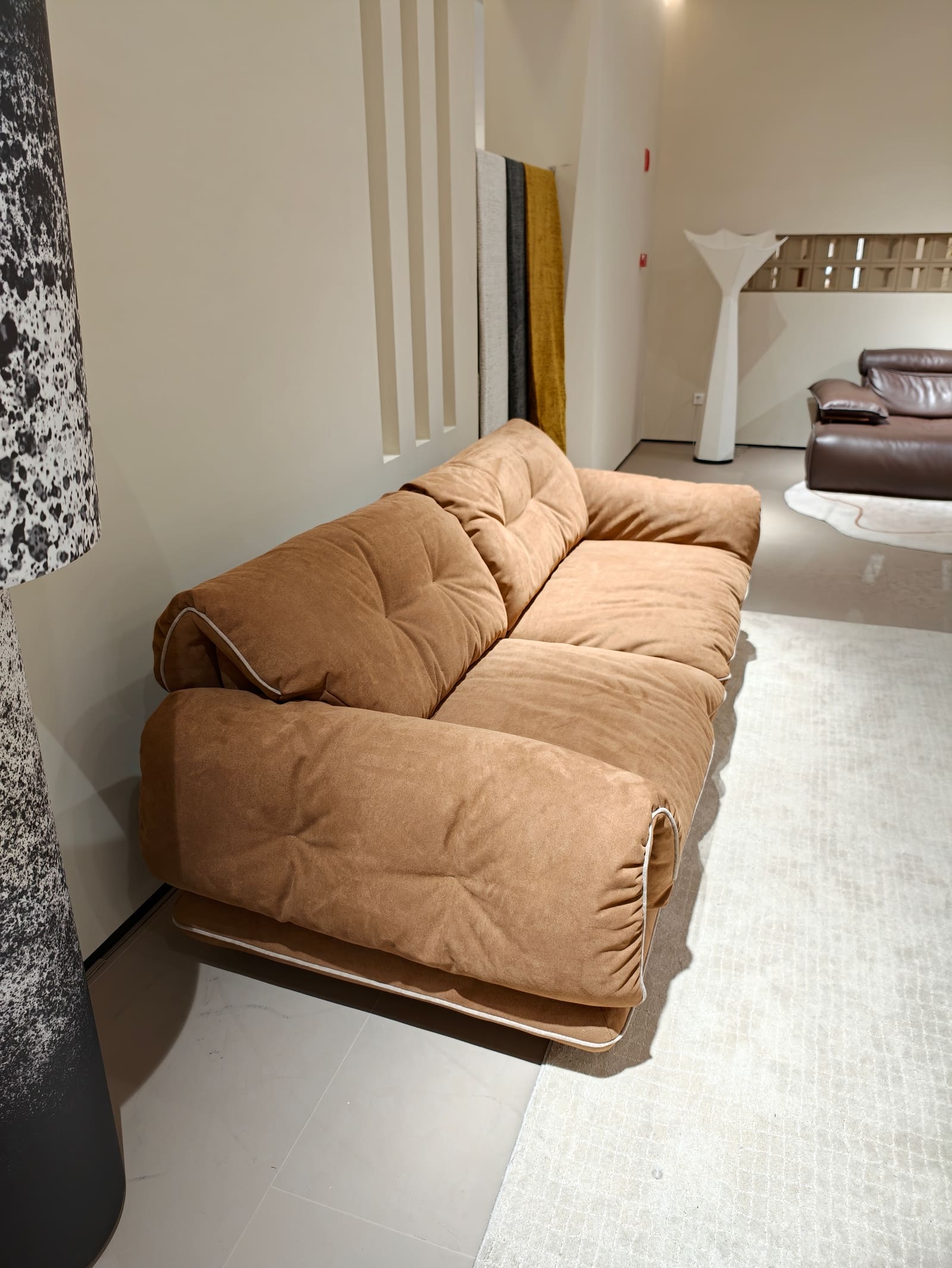 Suede Fabric Modular Two-Seater Sofa D076 4
