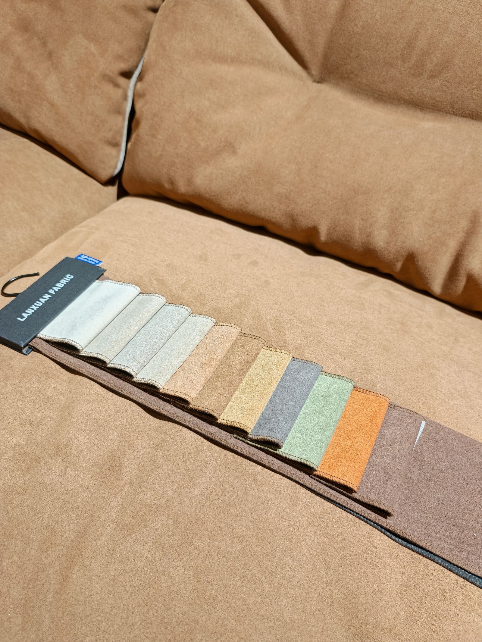 Suede Fabric Modular Two-Seater Sofa D076 7