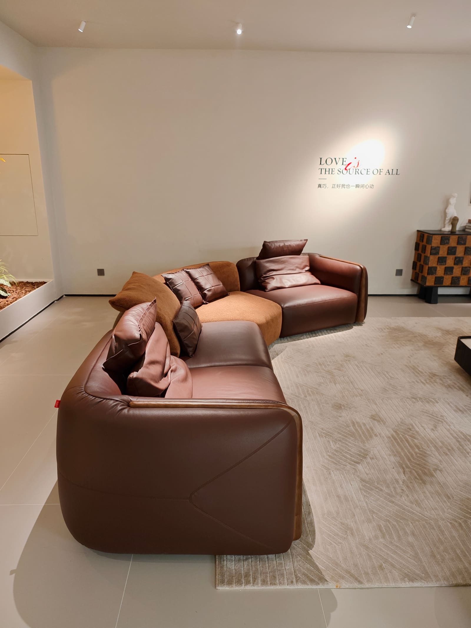 Large Curved Modular Leather Sectional Sofa HD2444B 6