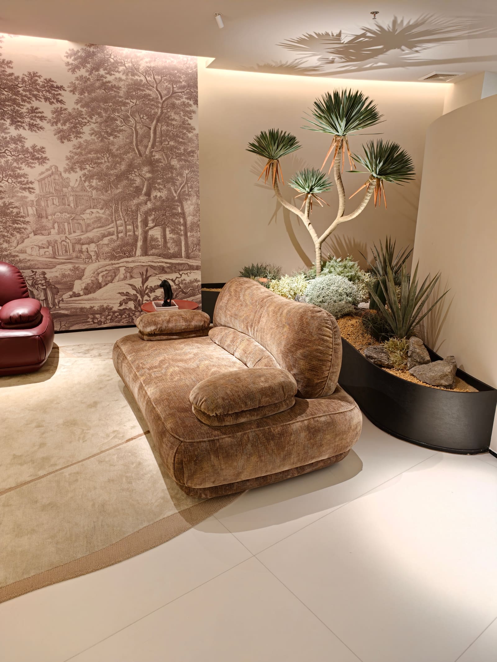 Convertible Modular Leather & Fabric Sofa with Movable Armrests HD2445 3