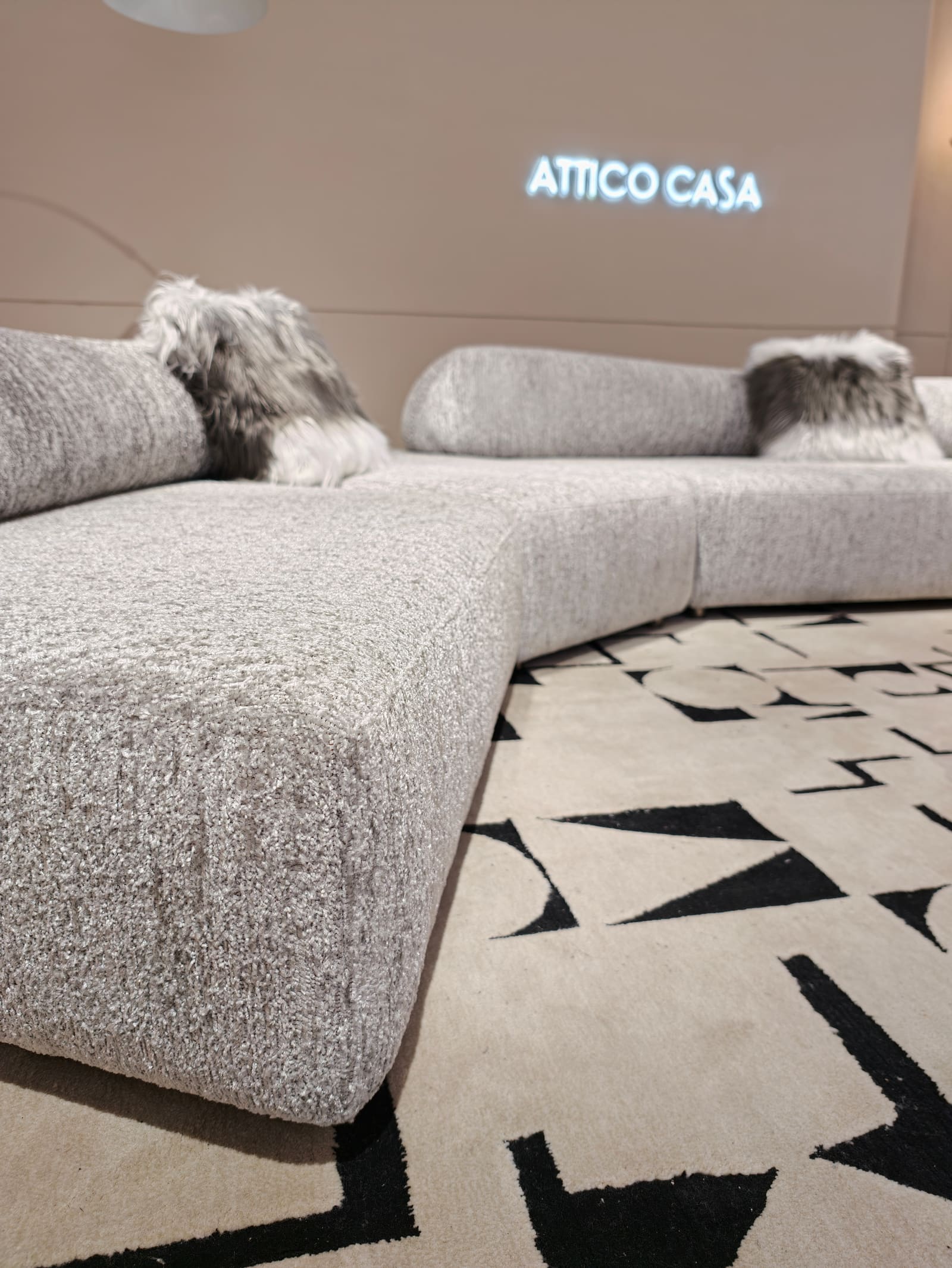 Large Curved Chenille Modular Sectional Sofa T5017 13