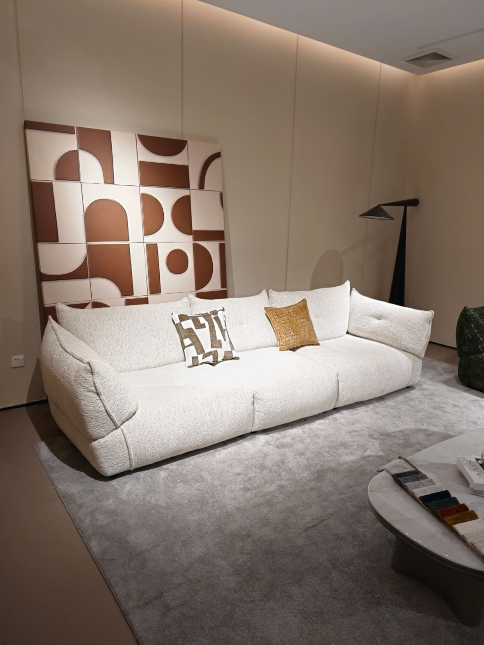Chenille Dual-Color Modular Four-Seater Sofa T5018 2